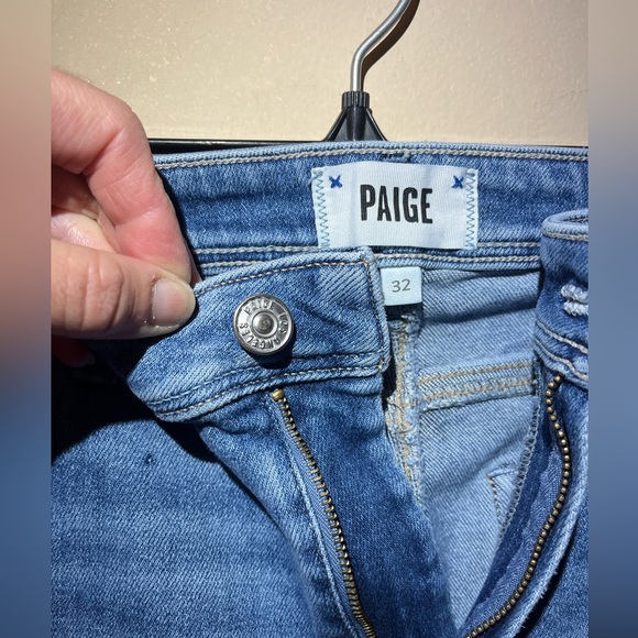 Paige Claudine flare distressed jeans high rise size 32 - Picture 3 of 5